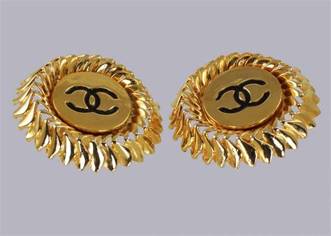 chanel classic diamond earrings|vintage chanel earrings for women.